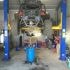 On-site engine repair work